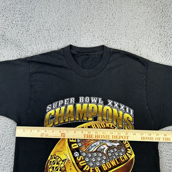 Vintage Pro Player Denver Broncos Super Bowl XXXII Champions 1998 T-Shirt MEDIUM - Picture 10 of 15